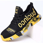 Sapatos de segurança com biqueira de aço e sola antiperforação Kevlar, leves e respiráveis