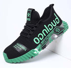 Sapatos de segurança com biqueira de aço e sola antiperforação Kevlar, leves e respiráveis