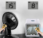 Ar condicionado portátil 3 em 1 com humidificador e purificador, USB, reservatório 500ml