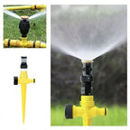 Aspersor de jardim 360° com padrões de pulverização ajustáveis e rega uniforme