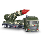 Caminhão militar de brinquedo com mecanismo pull-back, luzes e sons, ABS resistente