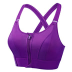 Sutiã desportivo feminino sem aros com suporte e alças largas