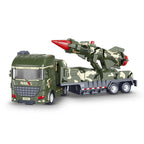 Caminhão militar de brinquedo com mecanismo pull-back, luzes e sons, ABS resistente