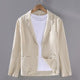 Blazer masculino de linho sem forro corte casual elegante