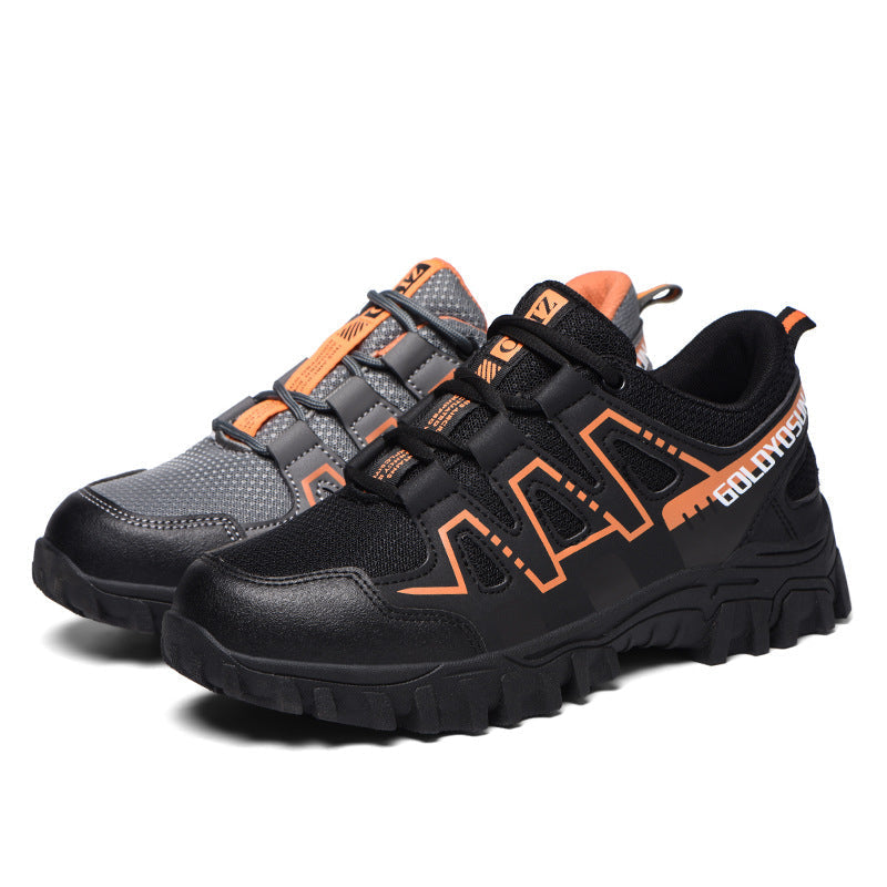 Sapatos de segurança com biqueira de aço leves e antiderrapantes, proteção anti-esmagamento e sola Kevlar