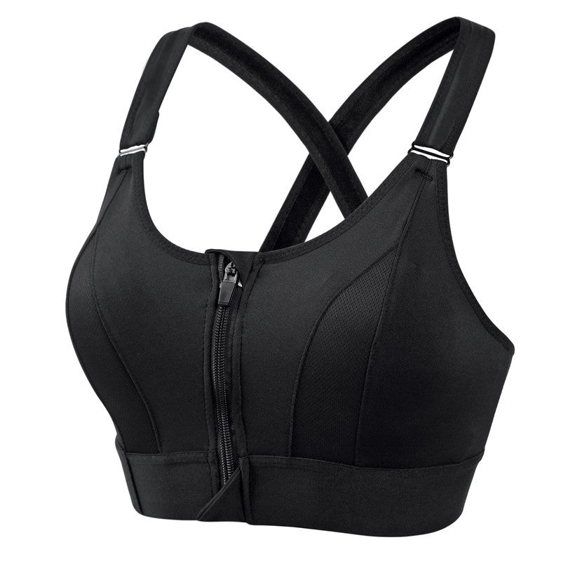 Sutiã desportivo feminino sem aros com suporte e alças largas
