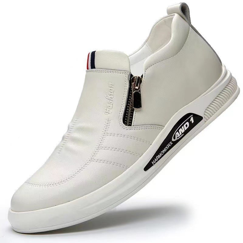 Mocassins em Couro para Homem | Zíper, Conforto Elegante