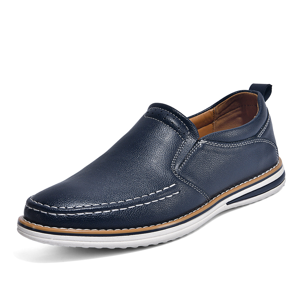 Mocassins de Couro para Homem | Preto, Marrom, Azul | Confortável