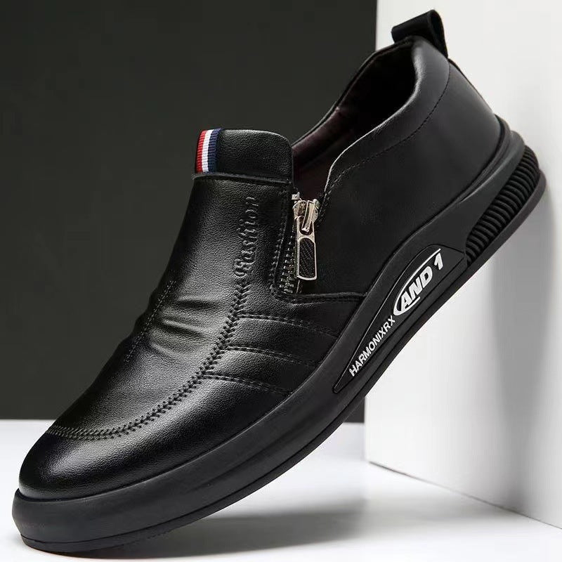 Mocassins em Couro para Homem | Zíper, Conforto Elegante