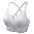 Sutiã desportivo feminino sem aros com suporte e alças largas
