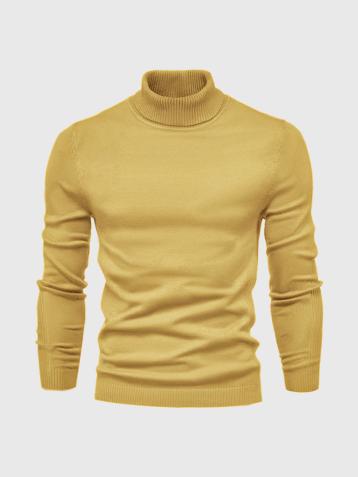 Camisola gola alta homem algodão lavável à máquina