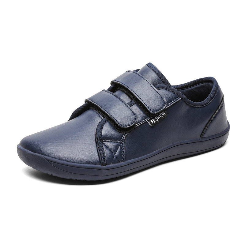Sapatos de caminhada homem com fecho velcro em couro sintético