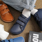 Sapatos de caminhada homem com fecho velcro em couro sintético