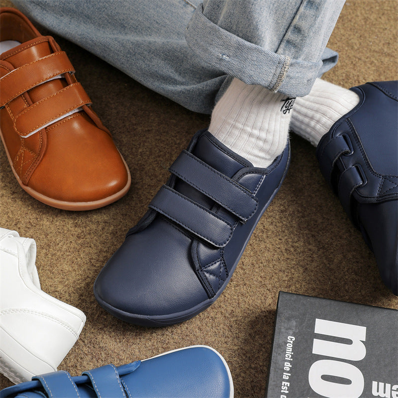 Sapatos de caminhada homem com fecho velcro em couro sintético