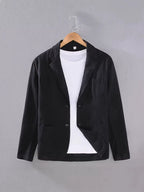 Blazer masculino de linho sem forro corte casual elegante
