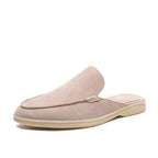 Mocassins masculinos sem calcanhar slip-on design minimalista sola baixa