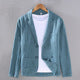 Blazer masculino de linho sem forro corte casual elegante