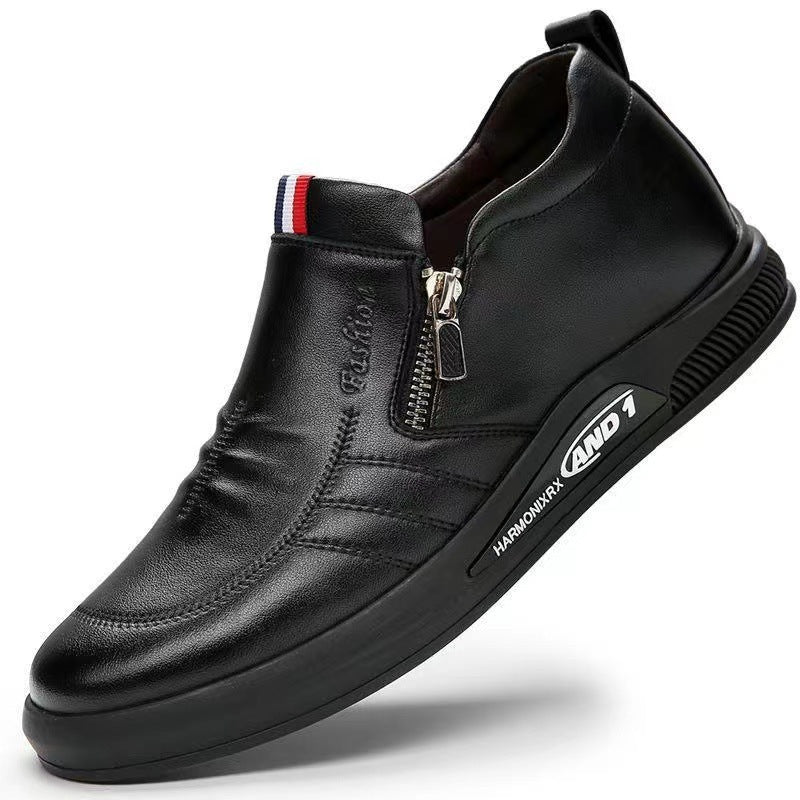 Mocassins em Couro para Homem | Zíper, Conforto Elegante
