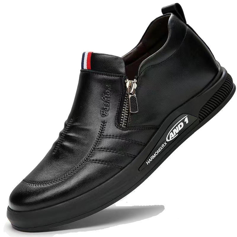 Mocassins em Couro para Homem | Zíper, Conforto Elegante