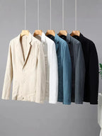 Blazer masculino de linho sem forro corte casual elegante