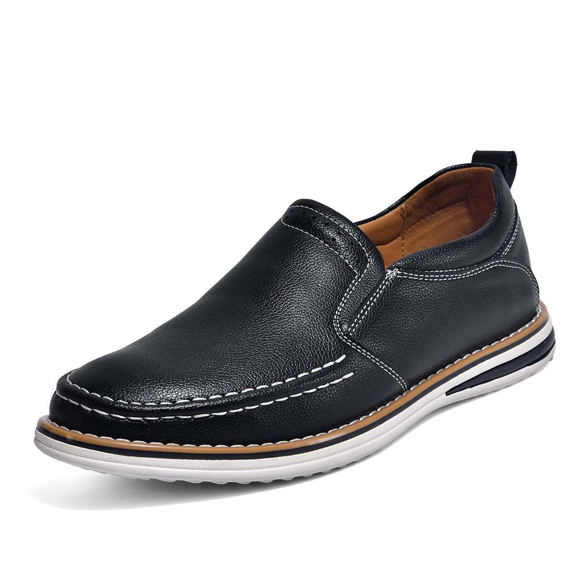 Mocassins de Couro para Homem | Preto, Marrom, Azul | Confortável