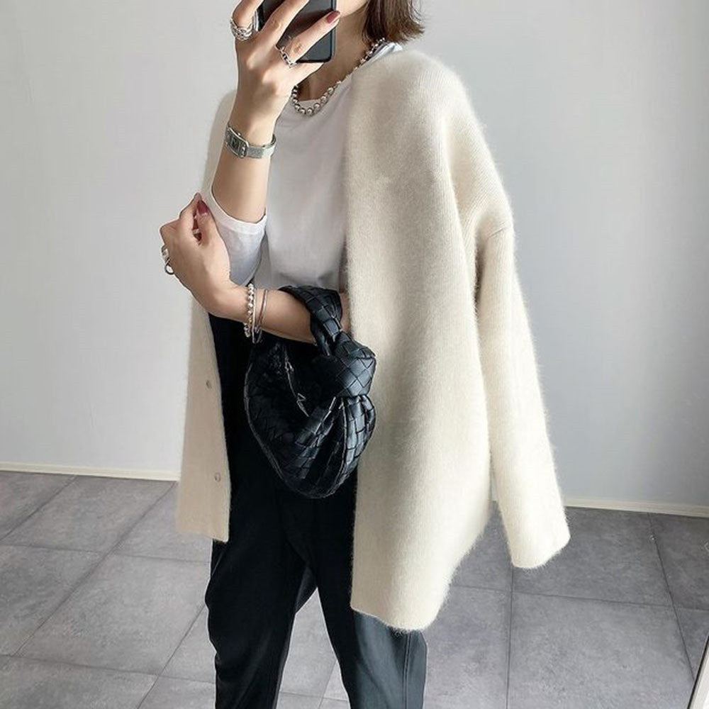 Cardigan feminino algodão manga longa disponível em várias cores