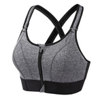 Sutiã desportivo feminino sem aros com suporte e alças largas