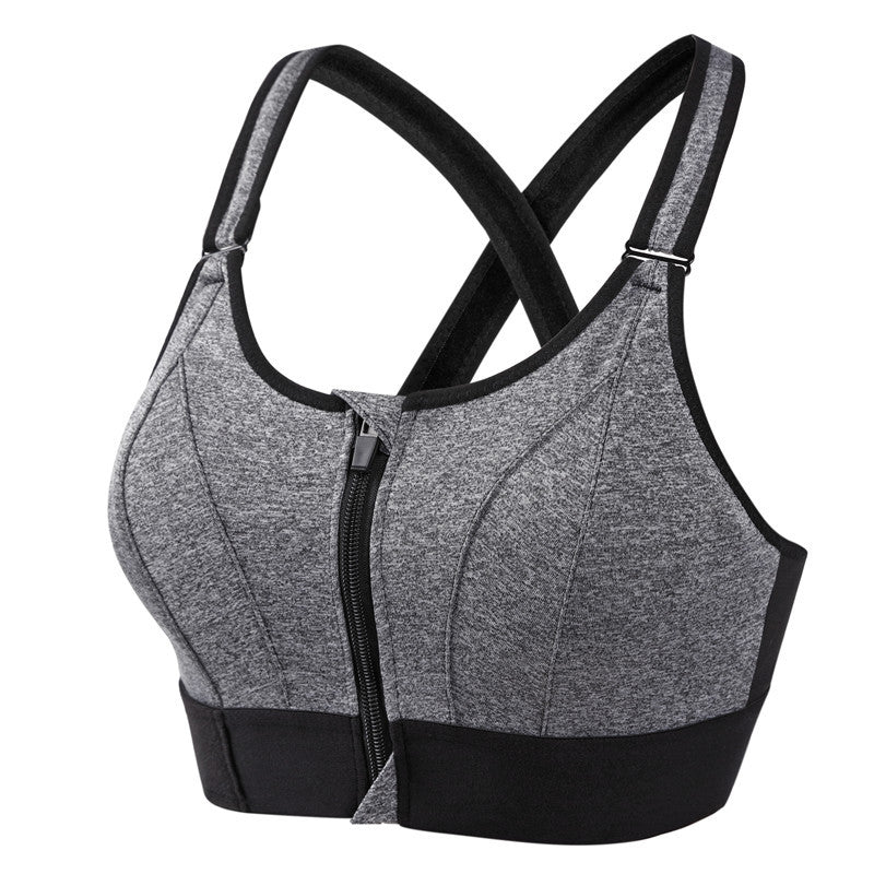 Sutiã desportivo feminino sem aros com suporte e alças largas