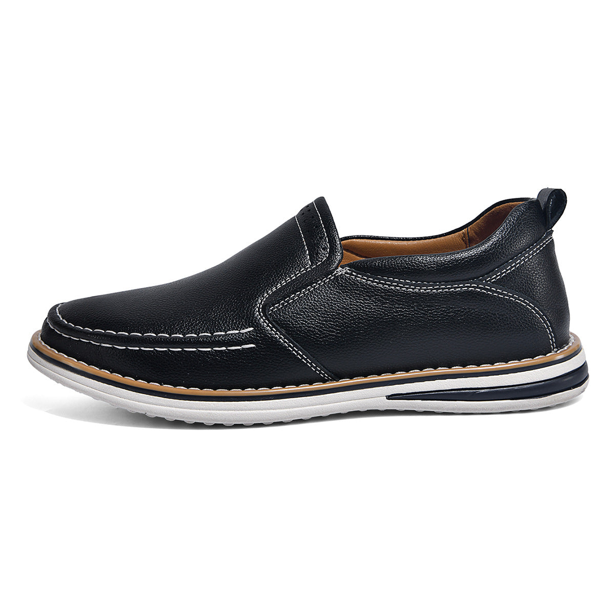 Mocassins de Couro para Homem | Preto, Marrom, Azul | Confortável