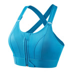 Sutiã desportivo feminino sem aros com suporte e alças largas