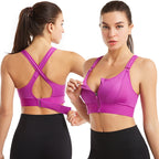 Sutiã desportivo feminino sem aros com suporte e alças largas