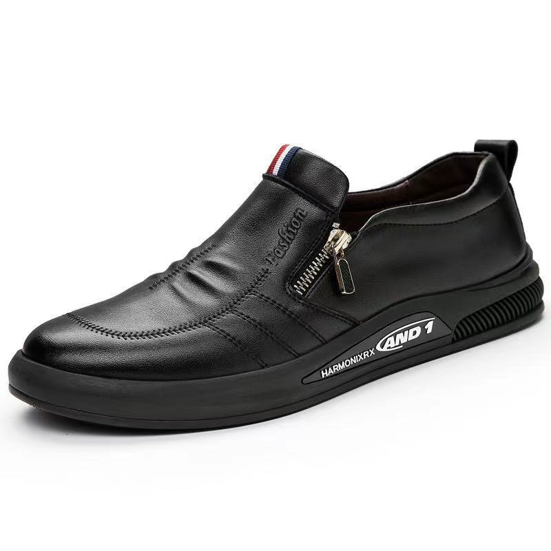 Mocassins em Couro para Homem | Zíper, Conforto Elegante