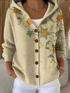 Colete feminino patchwork com capuz em várias cores
