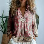 Blusa feminina estampa natural corte relaxado