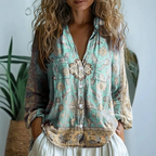Blusa feminina estampa natural corte relaxado