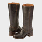 Botas cowboy femininas acolchoadas slip-on estilo western clássico