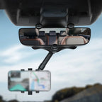 Suporte de telemóvel para espelho retrovisor com rotação 360°, universal