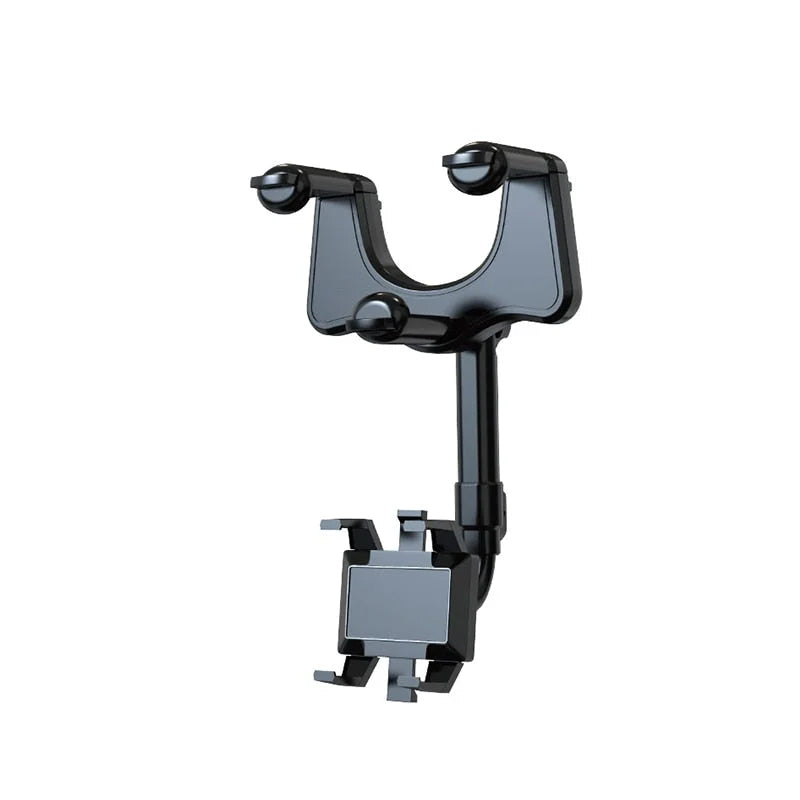Suporte de telemóvel para espelho retrovisor com rotação 360°, universal