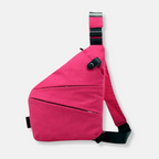 Mochila crossbody antifurto leve com zíperes ocultos e alça ajustável