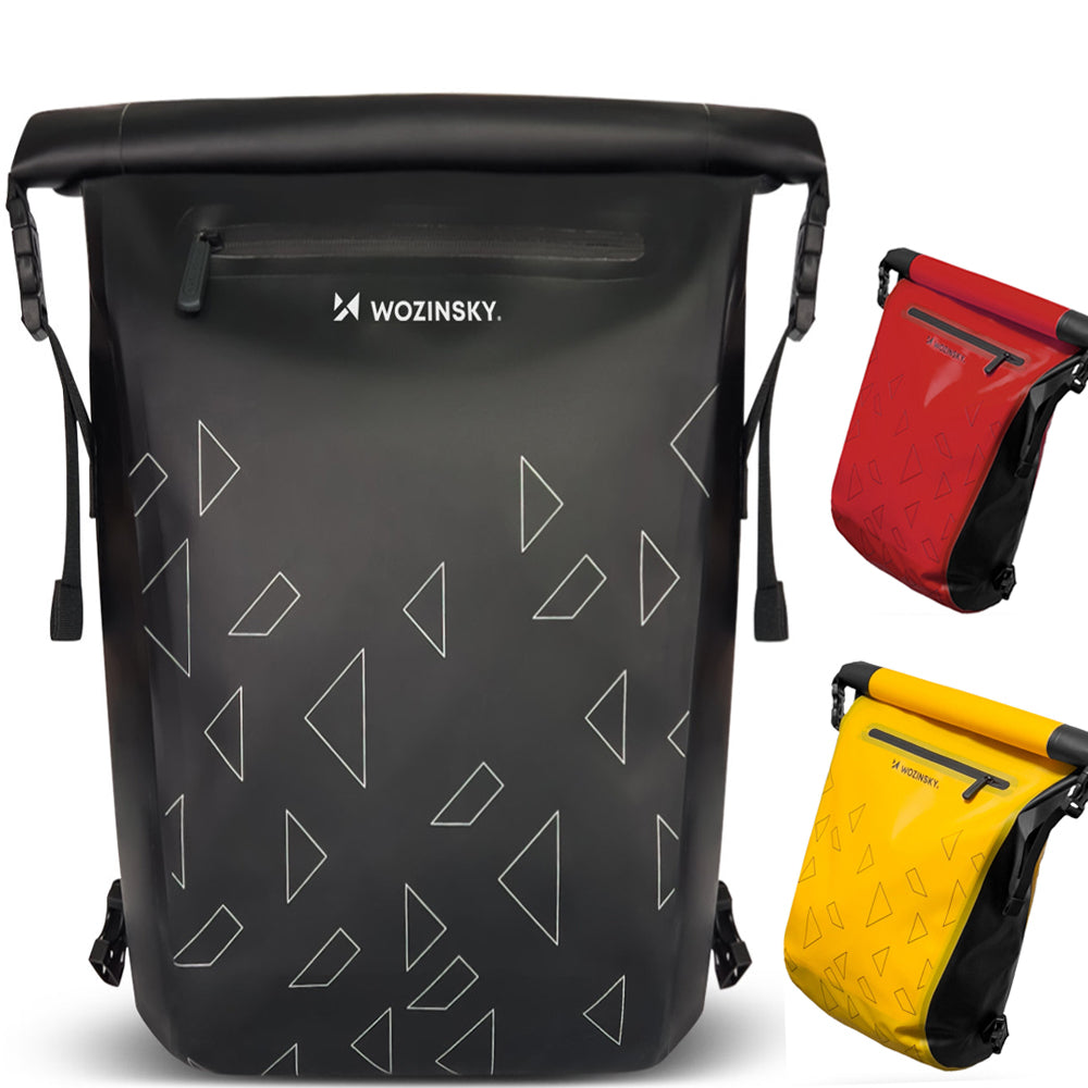 Mala de bicicleta 3 em 1 para bagageira, mochila e mão, 23L impermeável TPU