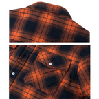 Camisa jaqueta masculina xadrez com forro sherpa, estilo casual robusto