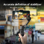 Gimbal estabilizador smartphone 3 eixos com AI tracking e deteção facial, cor preta