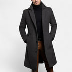 Casaco puffer masculino longline acolchoado com capuz e painéis horizontais