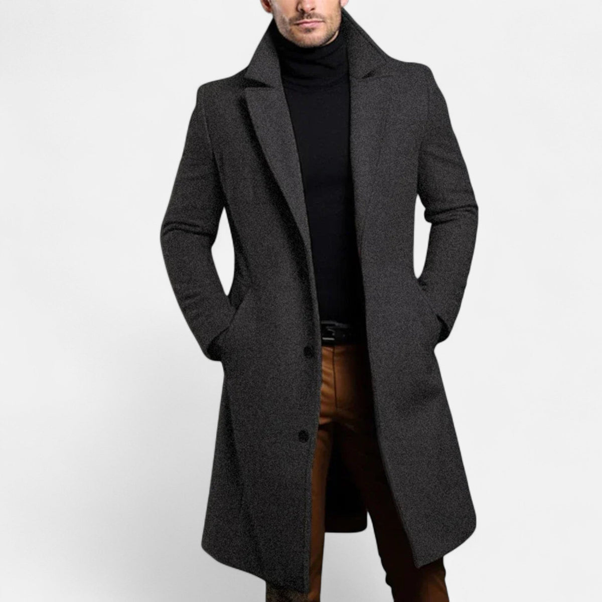 Casaco puffer masculino longline acolchoado com capuz e painéis horizontais