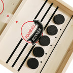 Jogo 2 em 1 futebol de mesa e shuffleboard em madeira, multifuncional para todas as idades