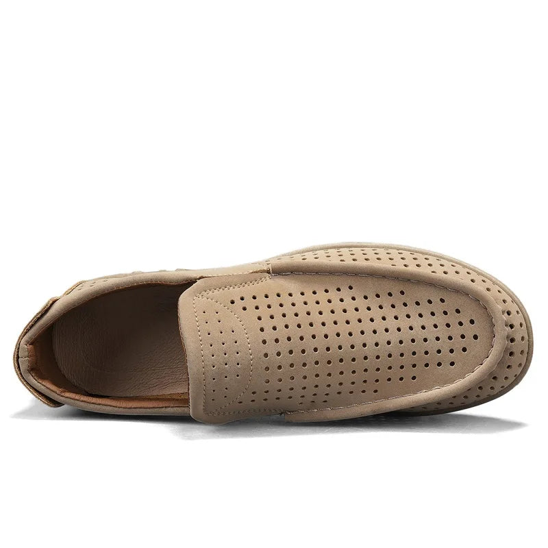 Loafers respiráveis homem slip-on design moderno