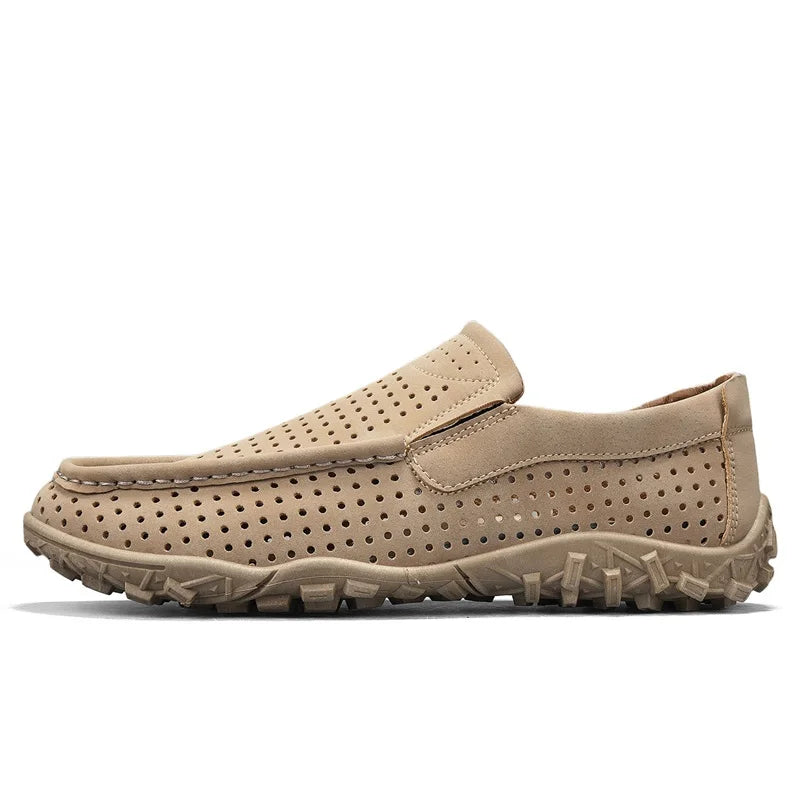 Loafers respiráveis homem slip-on design moderno