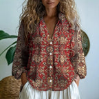 Blusa feminina estampa natural corte relaxado