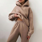 Conjunto de jogging feminino oversize 2 peças estilo urbano casual