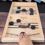 Jogo 2 em 1 futebol de mesa e shuffleboard em madeira, multifuncional para todas as idades